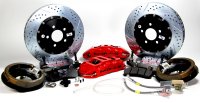 Brake System 14 Inch Rear Extreme+ with Park Brake Red 66-69 Mopar B Body BAER Brakes