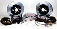 Brake System 14 Inch Rear Extreme+ with Park Brake Silver 66-69 Mopar B Body BAER Brakes