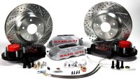 Brake System 13 Inch Front Track4 Silver 37-48 Ford Truck Straight Axle BAER Brakes