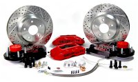 Brake System 13 Inch Front Track4 Red 37-48 Ford Truck Straight Axle BAER Brakes