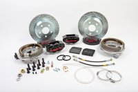 SS4 Brake System Rear 79-92 Ford Mustang W/OE Ford 8.8 Inch C-Clip Rear End (4 Lug) Black Baer Br...