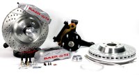Brake System 13 Inch Front Track4 Silver 70-81 GM F Body Modified Drop Spindles BAER Brakes