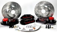 Track4 Brake System Front 65-66 Ford Mustang W/Ridetech Truturn Suspension And Spindles Black Bae...