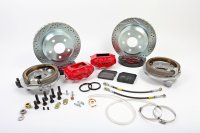 Brake System 12 Inch Rear SS4 with Park Brake Red 64-72 GM A Body BAER Brakes