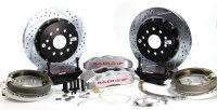Brake System 14 Inch Rear Pro+ w/Park Brake Silver 71-76 GM Full Size Car BAER Brakes