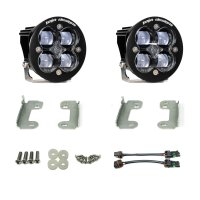 Jeep JK Squadron-R SAE Fog Pocket Light Kit OE Bumper (Clear)-Jeep 2007-09 Wrangler JK Baja Desig...