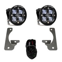 Jeep JK Squadron-R SAE Fog Pocket Light Kit Premium Bumper (Clear)-Jeep 2007-09 Wrangler JK Baja ...
