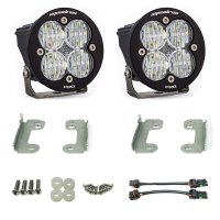 Jeep JK Squadron-R Pro Fog Pocket Light Kit OE Bumper (Clear)-Jeep 2007-09 Wrangler JK Baja Desig...