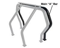 Go Rhino 95001B - Bed Bar Component - "A" Additional Bar - Black Powdercoat