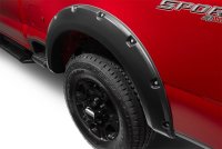 Bushwacker 20146-02 Black Pocket/Rivet Style Smooth Finish Rear Fender Flares for 2023-2024 Ford ...