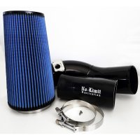 6.0 Cold Air Intake 03-07 Ford Super Duty Power Stroke Black Oiled Filter No Limit Fabrication