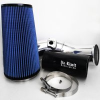 6.0 Cold Air Intake 03-07 Ford Super Duty Power Stroke Polished Oiled Filter No Limit Fabrication