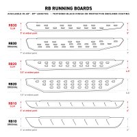 Go Rhino 6944356 - Brackets for V-Series V3, RB10 Slim/RB20 Slim/RB30 Slim and RB30 Running Board...