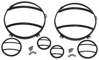 Jeep JK Headlight and Marker Cover Set 6 Pieces 07-18 Wrangler JK Textured Black Kentrol