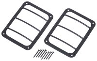 Jeep JK Taillight Guard Pair 07-18 Wrangler JK Textured Black Kentrol