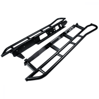 Tacoma Rock Sliders Black Powdercoat without Fill Plates 05-18 Toyota Tacoma Access Cab Long Bed/...