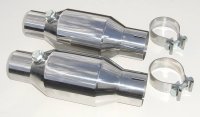 Universal High Flow 2.5 Inch Mini Catalytic Converters Ceramic Substrate Pypes Performance Exhaus...