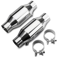 Universal High Flow 2.5 Inch Mini Catalytic Converters Metallic Substrate 304 Stainless Steel Pyp...