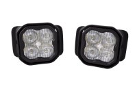 SS3 LED Fog Light Kit for 2017-2021 Ford Super Duty White SAE Fog Sport w/ Backlight Diode Dynami...