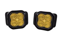 SS3 LED Fog Light Kit for 2017-2021 Ford Super Duty Yellow SAE Fog Sport w/ Backlight Diode Dynam...