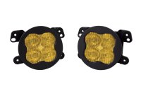 SS3 LED Fog Light Kit for 2018-2021 Jeep JL Wrangler Yellow SAE Fog Pro w/ Backlight Type M Brack...