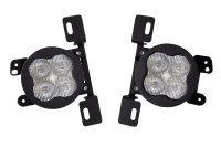 SS3 LED Fog Light Kit for 2018-2021 Jeep JL Wrangler White SAE Fog Pro w/ Backlight Type MR Brack...