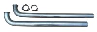 64-74 Pontiac 2.5 Inch Manifold Downpipes With HO-Ram Air 2 and 3 Bolt Flanges 409 Stainless Pype...