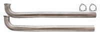 1964-1967 Pontiac 2.5 Inch Manifold Downpipes With HO-Ram Air 3 Bolt Flanges 409 Stainless Pypes ...