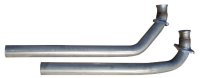 Exhaust Manifold Down Pipe 2.5 in Standard Manifold 2 Bolt Hardware Not Incl Natural 409 Stainles...