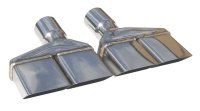Exhaust Tail Pipe Tip Set 70-74 Challenger 2.5 in Dual Rectangle Clamp On Hardware Not Incl Polis...