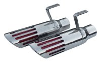 Exhaust Tail Pipe Tip Set 71-74 B-Body Charger 2.5 in Red Slotted Clamp On Hardware Not Incl Poli...
