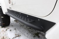 Jeep TJ Rock Slider W/Tube Step 97-06 Wrangler TJ Steel Black Textured Powdercoat  Fishbone Offro...