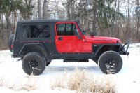 Jeep TJ Tube Fender Set Of 4 Front and Rear 97-06 Wrangler TJ Steel Black Textured Powdercoat Fis...