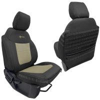 Bronco Seat Covers Tactical Front Seat Covers for 21-25 Ford Bronco Black/Khaki Bartact 