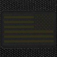 American Flag Patches, PVC Rubber, 2.0 Inch x 3.0 Inch w/ Velcro/Hook Backing Stars on Right Oliv...