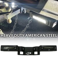 2020-2024 Chevy GMC 1500 Hitch Bar Reverse 7in LED Flood Lighting Heavy Duty Bolt-On Blacked Out ...