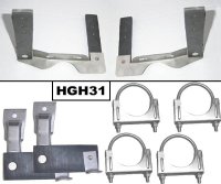 Exhaust System Hanger Kit 68-72 Chevelle Incl Tailpipe Hangers/Muffler Hangers/(4) U Clamps Natur...