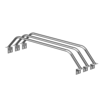 Frontier Bed Bar 9 Inch 05-22 Frontier 3 Set Bare Steel Heavy Metal Off-Road