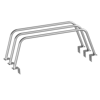 Frontier Bed Bar 23 Inch Softopper 05-22 Frontier 3 Set Bare Steel Heavy Metal Off-Road
