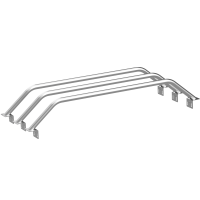 Titan Bed Bar 9 Inch 16-21 Titan 3 Set Bare Steel Heavy Metal Off-Road