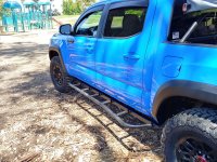 Tacoma Rock Sliders Bolt On 10 Degree 16-20 Tacoma Double Cab Short Bed Pair Heavy Metal Off-Road