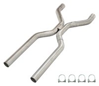3 Inch Universal H-Pipe Crossover Exhaust Kit Mandrel Bent 409 Stainless Steel Pypes Exhaust