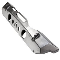 Bare Steel Nighthawk Front Bumper with Aluminum Skid for JK, JL, and JT - Bare Steel Artec Indust...