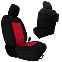 Jeep Seat Covers Wrangler JLU Tactical Front Seat Covers Black/Red Pair - 4 Door For Mojave and 3...