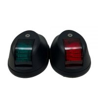 12V-24V Marine Starboard Green and Port Red LED Light Set with Black Shell Marine Sport Lighting