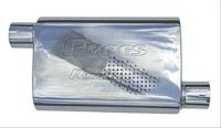 Race Pro Series Muffler 14 in 3 in Offset/Offset Hardware Not Incl Polished 304 Stainless Steel P...