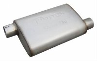 Street Pro Series Muffler 14 in 3 in Offset/Offset Hardware Not Incl Natural 409 Stainless Steel ...