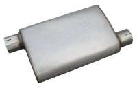 Violator Series Muffler 14 in 2.5 in Offset/Offset Hardware Not Incl Natural 409 Stainless Steel ...