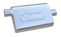 Violator Series Muffler 14 in 2.5 in Offset/Center Hardware Not Incl Natural 409 Stainless Steel ...