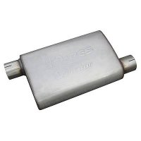 Violator Series Muffler 14 in 3 in Offset/Offset Hardware Not Incl Natural 409 Stainless Steel Py...